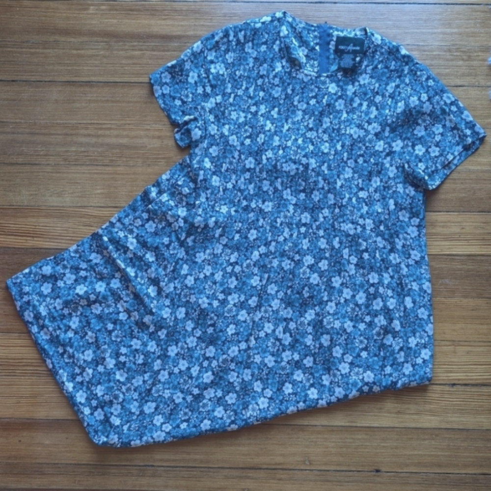 Vintage Blue Floral Dress